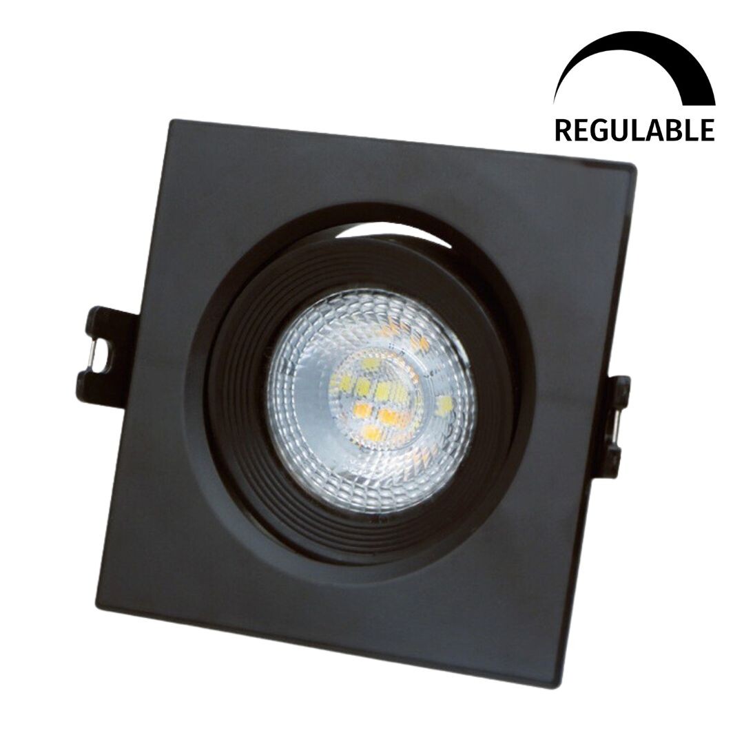 aRO LED EMPOTRABLE CUADRADO NEGRO 7W 3000-4000-6500K GSC      
