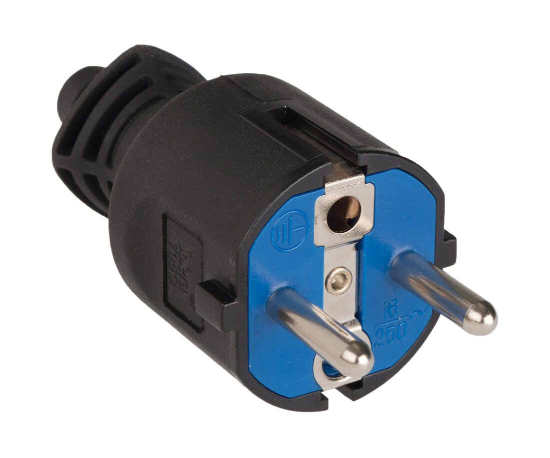 cLAVIJA AEREA CAUCHO NEGRA 16A 250V SOLERA       