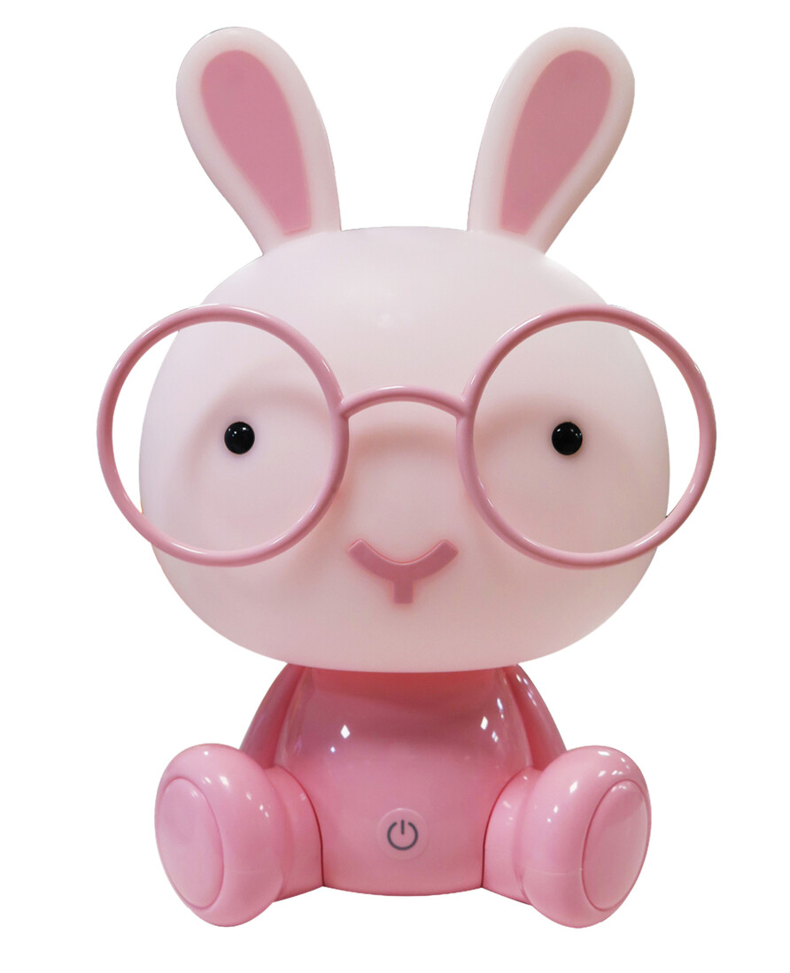 lUZ NOCHE SILICONA CONEJO ROSA 5V C/USB       