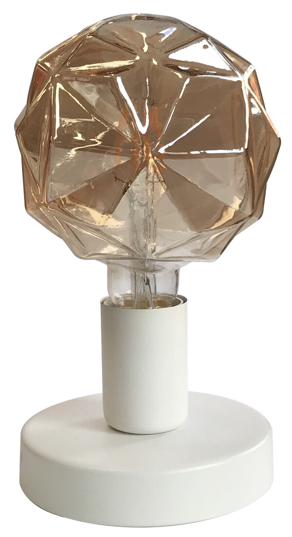 bASE SOBREMESA BLANCA E27 C/CABE KLINE        