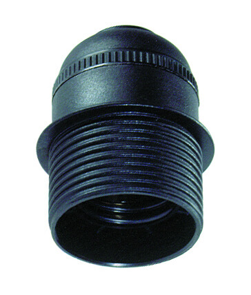 pORTALAMPARAS CON TOPE E27 NEGRO SOLERA        