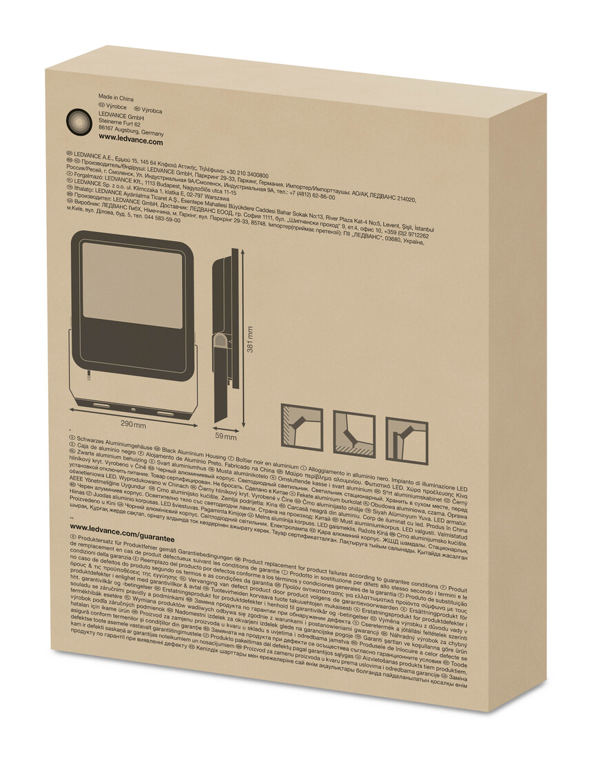 pROYECTOR LED NEGRO 125W 6500K 15000Lm OSRAM       