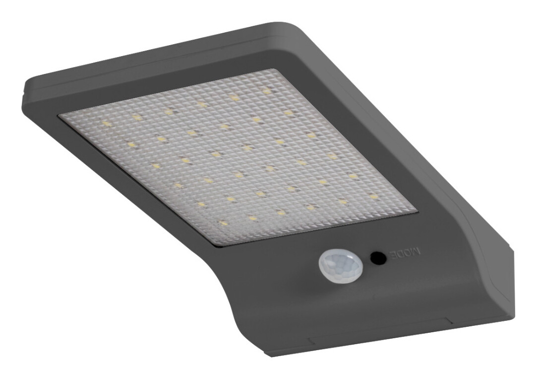 aPLIQUE SOLAR LED SENSOR 3W 4000K GRIS       