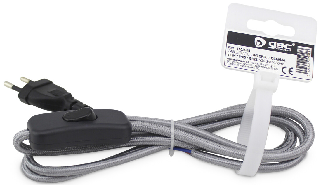 cONEXION GRIS CON INTERRUPTOR GSC 1,5m