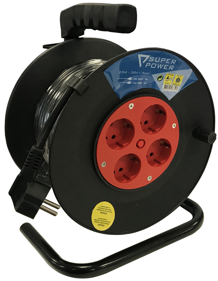 eXTENSIBLE 4T 3x1,5mm ENROLLACABLES 3600W 16A IP20 25m       