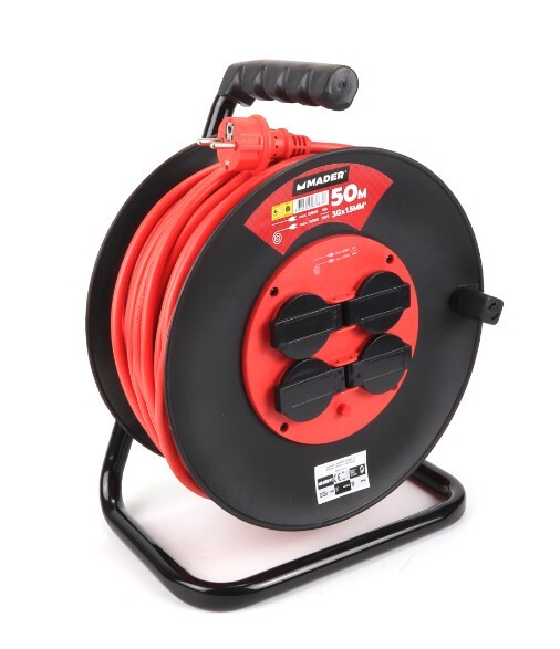 eXTENSIBLE 3600W ENROLLACABLES 4T C/TAPAS 3x1,5mm 50m       