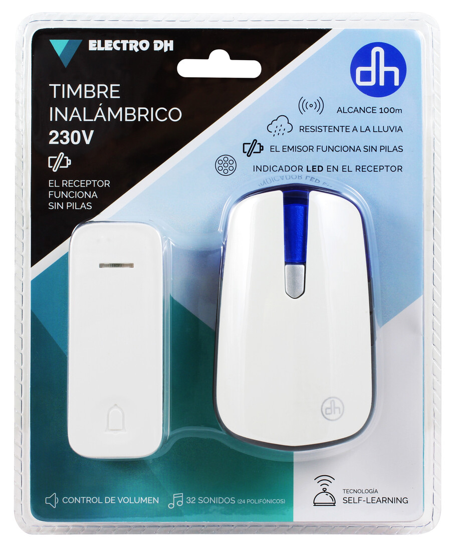 tIMBRE INALAMBRICO 32 MELODIAS 100m 230V