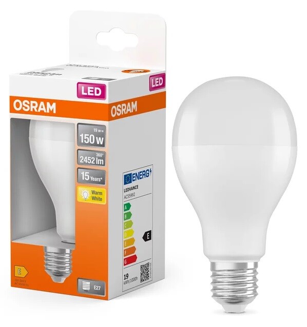 lAMPARA STANDARD LED E27 19W 2700K STAR OSRAM      