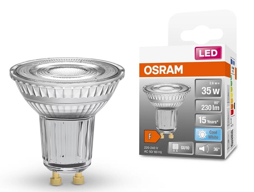 lAMPARA PAR16 LED GU10 2,6W 4000K 36° STAR OSRAM     