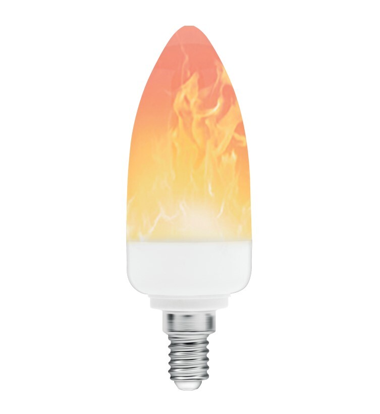 bOMBILLA LED EFECTO LLAMA VELA E14 3W 200LM 1800K B&B