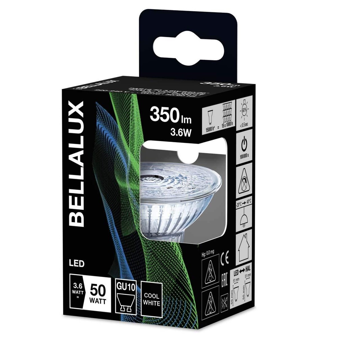 lAMPARA DICROICA LED 4,3W GU10 4000K BELLAL       