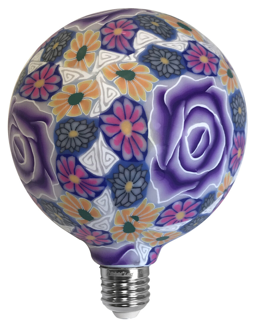 lAMPARA LED GLOBO ROSA PURPURA E27 4W 3000      