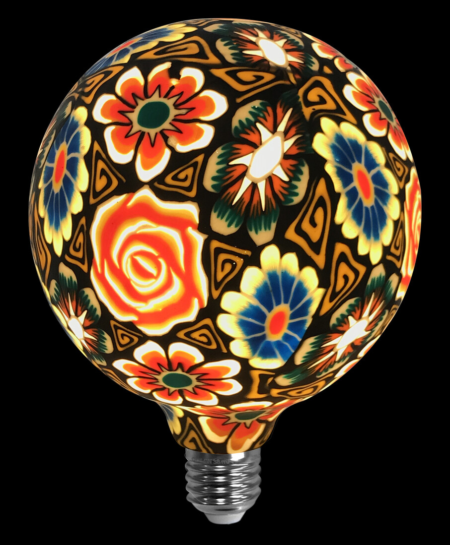 lAMPARA LED GLOBO HOJA VERDE E27 4W 3000      