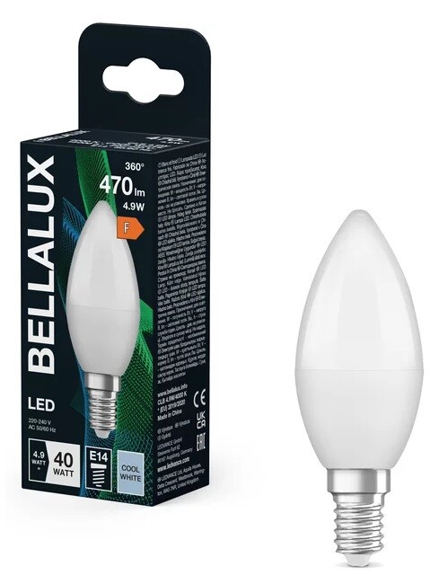 lAMPARA VELA LED 5,7W E14 4000K BELLALUX       