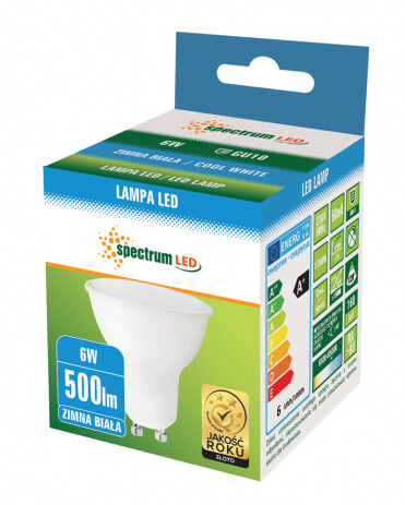 lAMPARA DICROICA LED GU10 6W 6000K 500Lm       