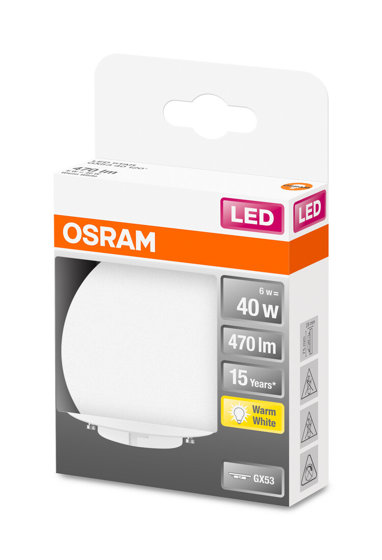 lAMPARA GX53 LED 6W 2700K 100° STAR OSRAM      
