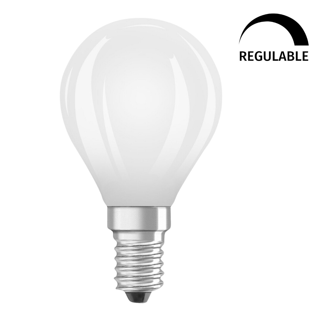 lAMPARA ESFERICA FIL LED MATE REGULABLE E14 6,5W 4000K RETROFIT OSRAM   