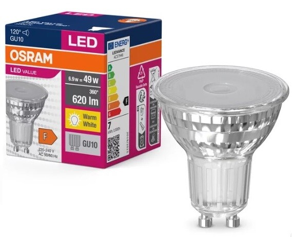 lAMPARA LED GU10 6,9W 3000K 120º VALUE       