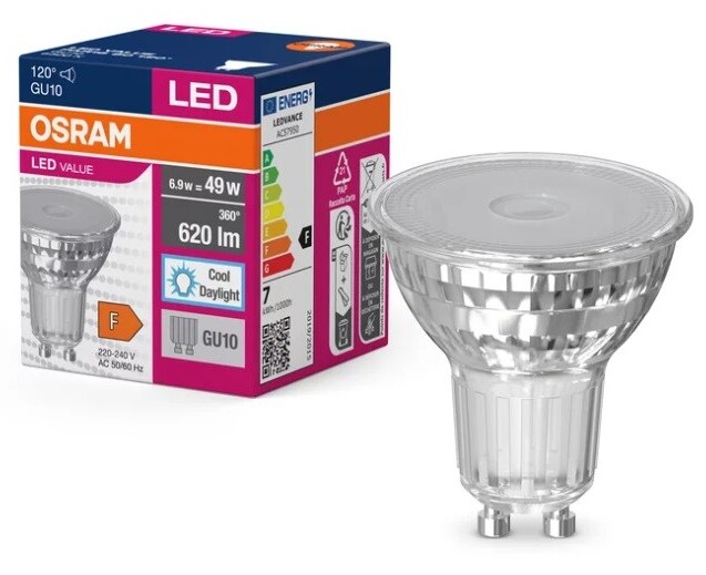 lAMPARA LED GU10 6,9W 6500K 120º VALUE       