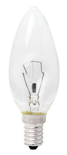 lAMPARA VELA CLARA 25W E14 230V REFORZADA       