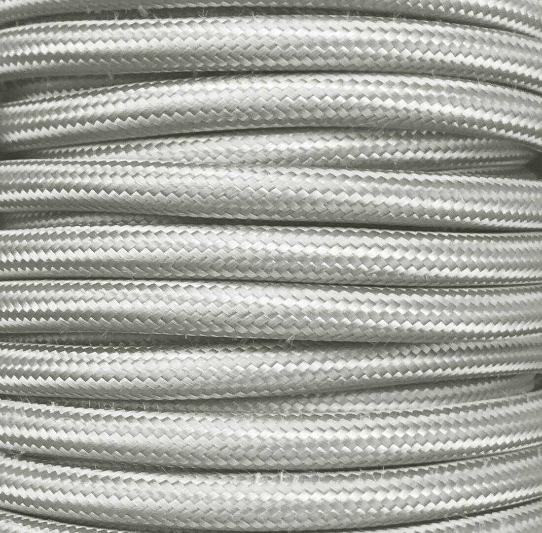 cABLE PLATA BRILLO TEXTIL LISO 5m