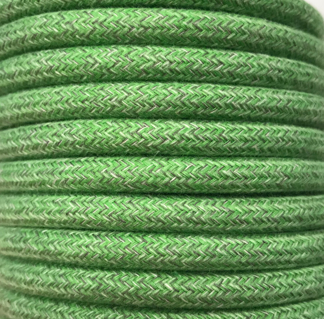 cABLE VERDE TEXTIL BATIDO ALGODON 5m