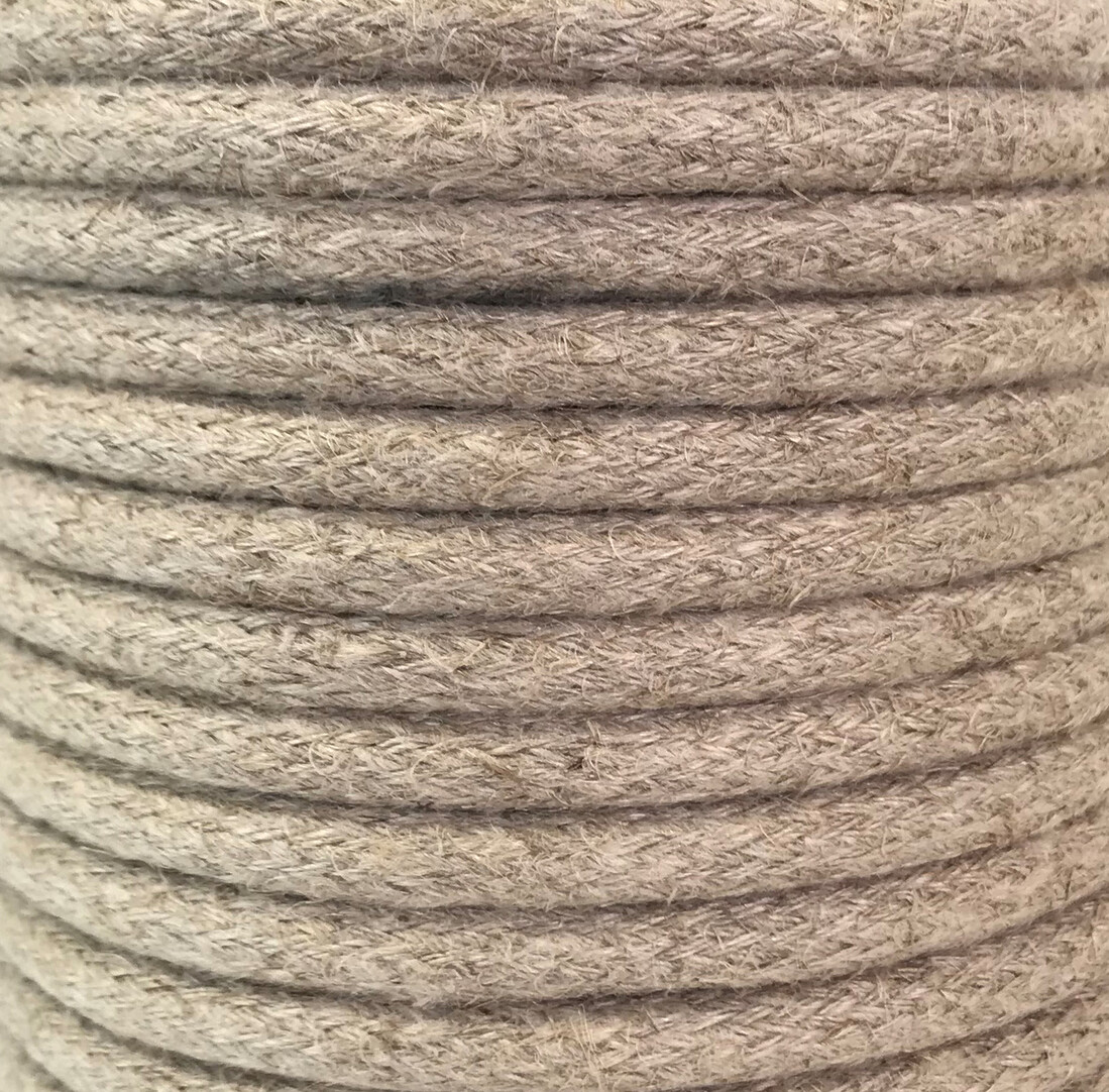 cABLE SOGA CAÑAMO BEIGE TEXTIL 25m