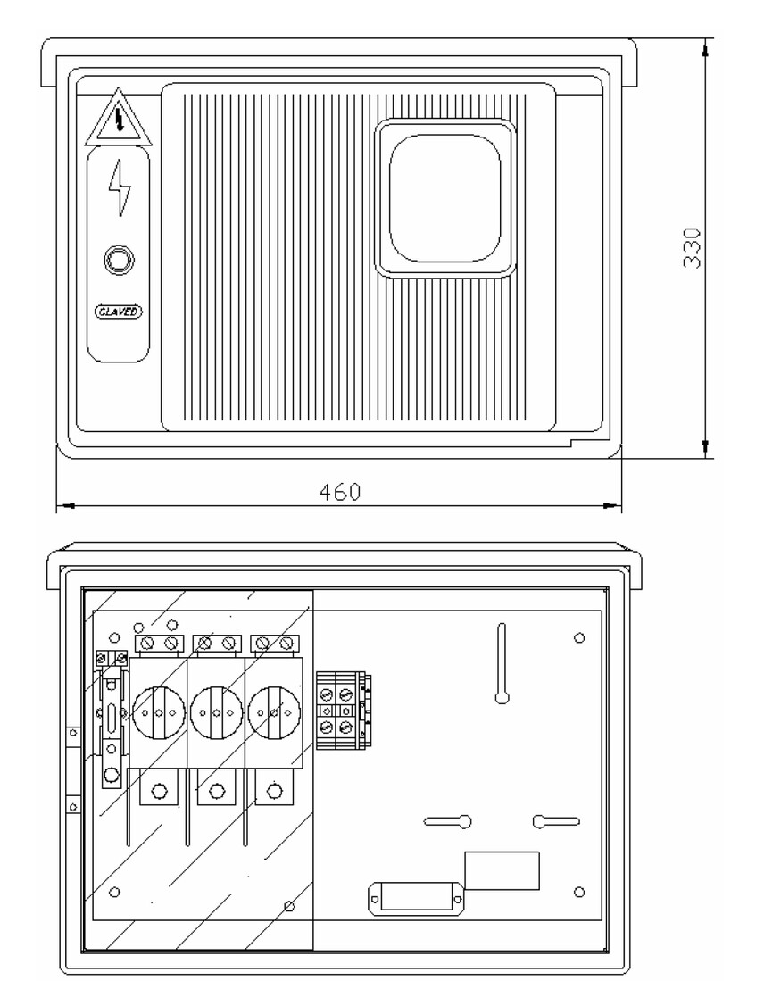 cAJA TIPO CPM-1ME-UF CONTADOR ELECTRICO C/ TEJADILLO       