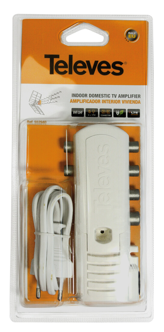 cONTROL DE GANANCIA MANUAL AMPLIFICADOR 1E-4S+TV VIVIENDA MATV.           