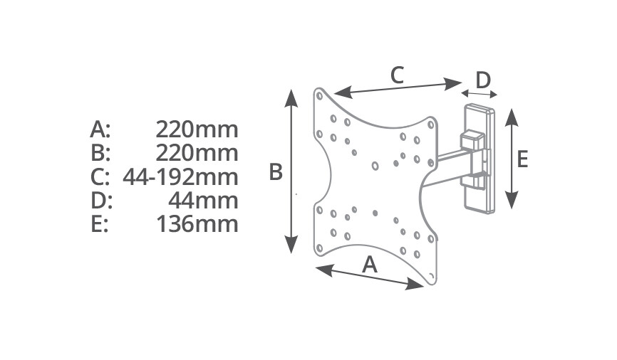 sOPORTE TV BRAZO OSCILANTE 23