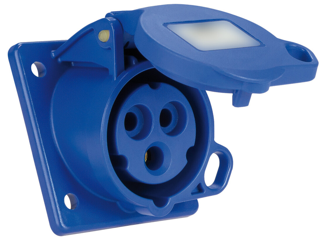 bASE EMPOTRAR CETAC 2P+T AZUL 32A 230V SOLERA