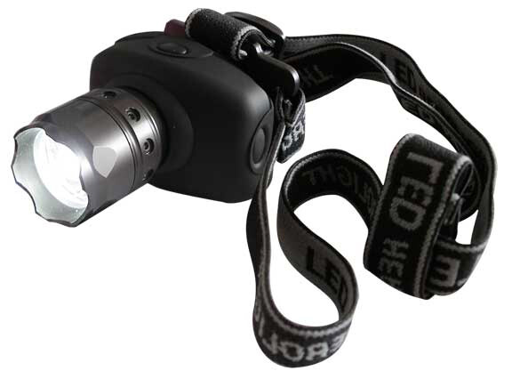 lINTERNA FRONTAL LED 3W CON ZOOM DH       