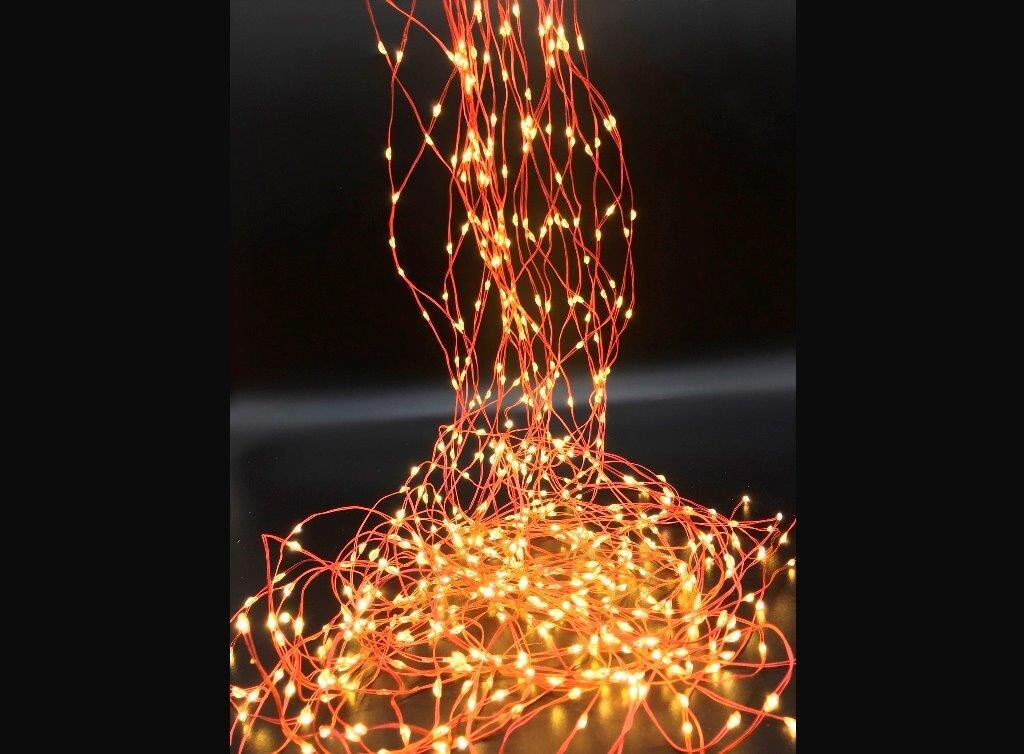 cASCADA NYLON LED 20 HILOS PLATA RGB 2m      