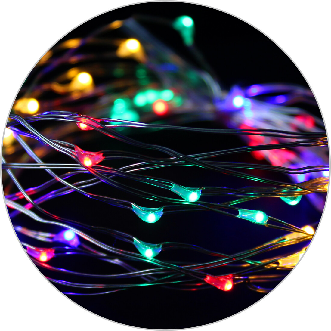 rGB MINI GUIRNALDA LED C/MANDO 5M 3xAA ELECTRO DH     