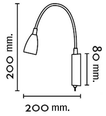 aRTICULADO APLIQUE LED LECTOR CROMO 3W 3000K       
