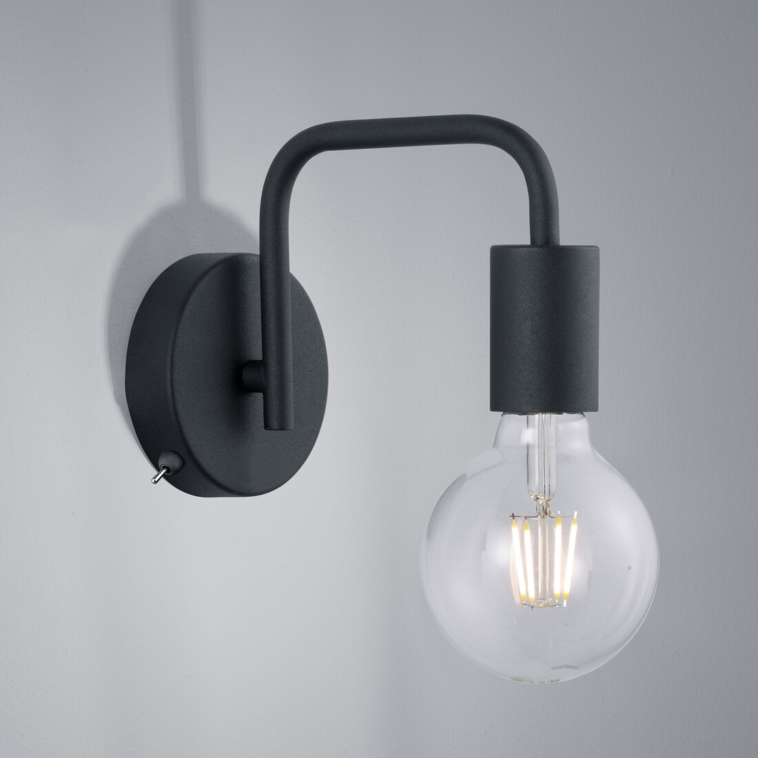 aPLIQUE TRIO DE PARED DIALLO NEGRO E27        