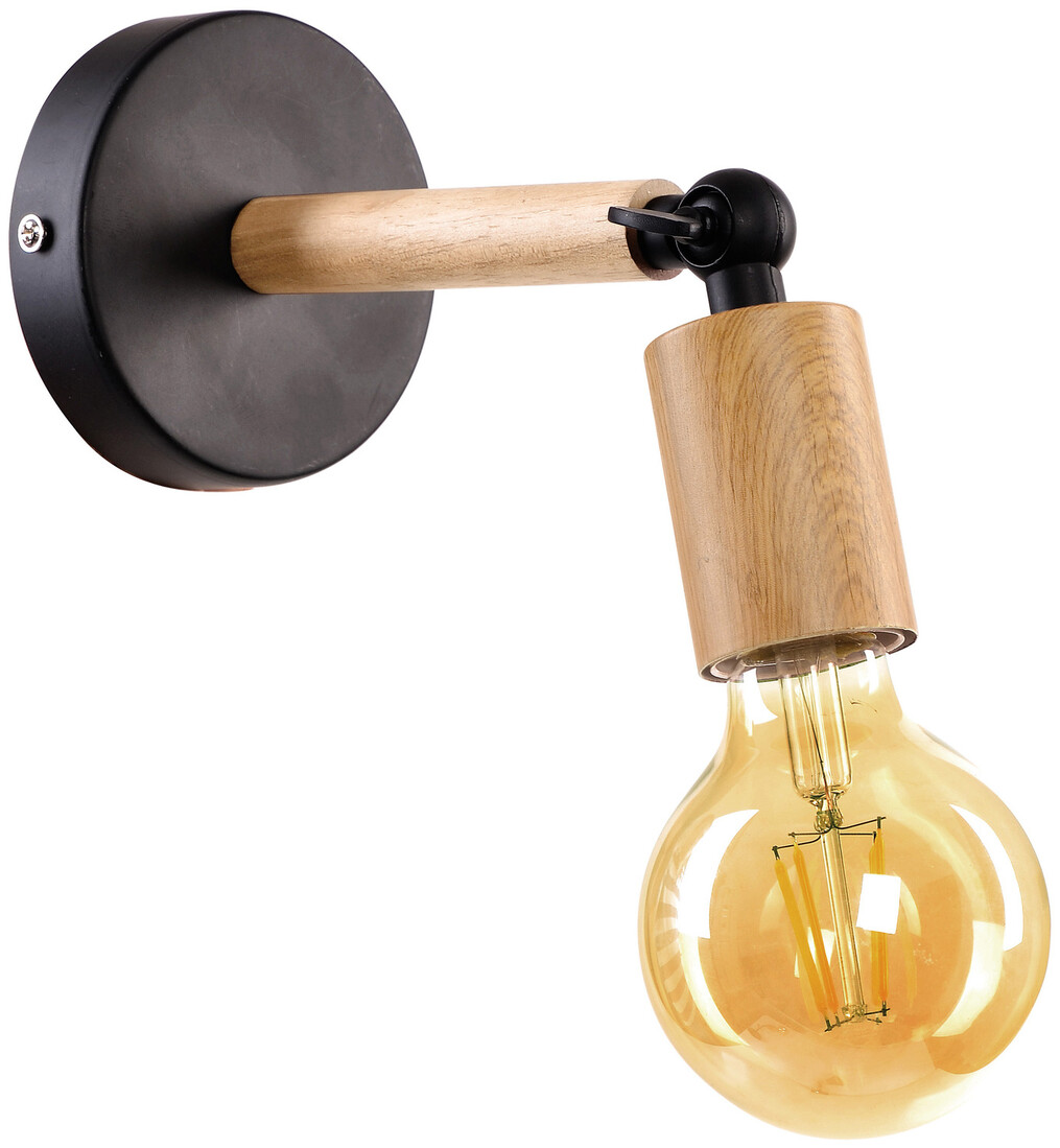 aPLIQUE MADERA HELSINKI 1xE27 NEGRO         