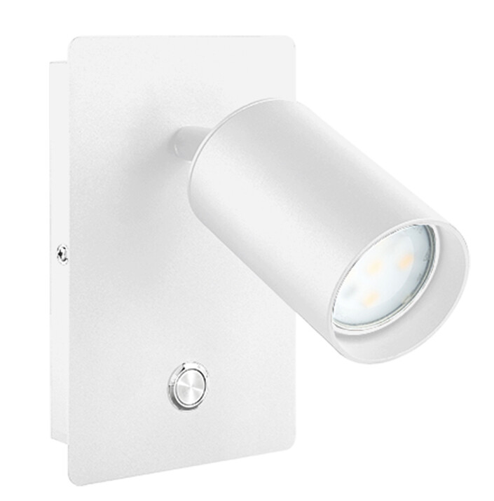 fOCO ORIENTABLE APLIQUE LED DE PARED BLANCO C/INTERRUPTOR GU10       