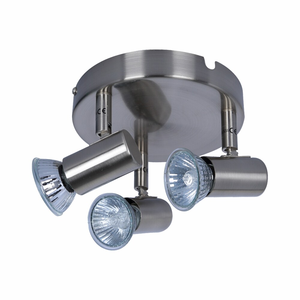 pLAFON ORIENTABLE PLAIN 3 FOCOS GU10 NIQUEL LEDESMA      
