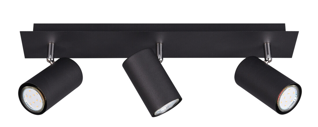 rEGLETA 3 FOCOS MARLEY NEGRA GU10 TRIO       