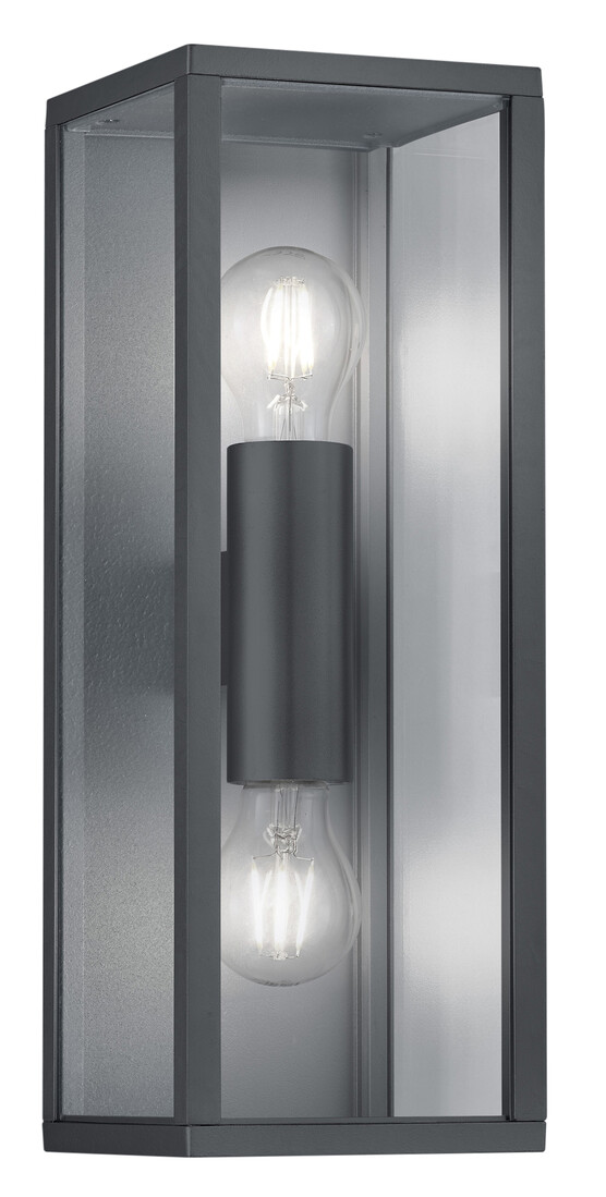 aPLIQUE PARED CAJA ALUMINIO GARONNE 2xE27 IP44 TRIO      