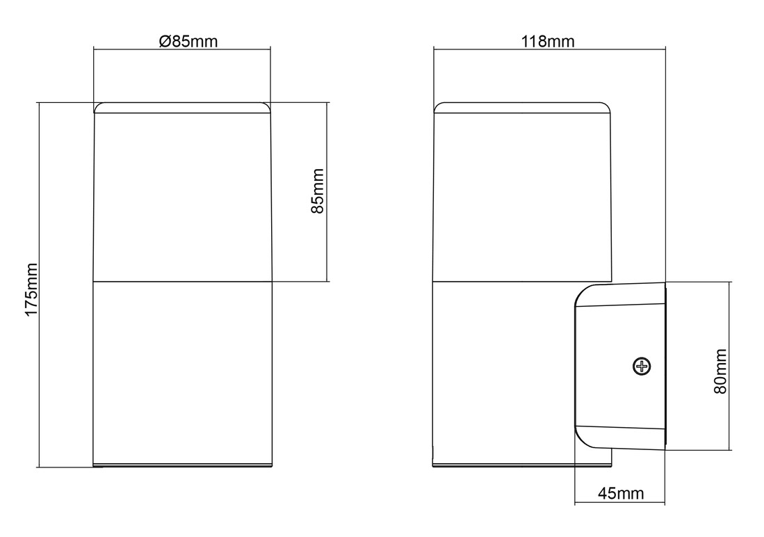 aPLIQUE PARED ALUMINIO ANTRACITA HOOSIC E27 IP44 TRIO      