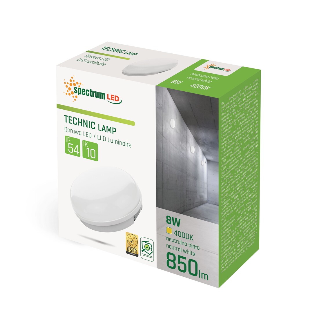 rEDONDEADO APLIQUE LED MINI 8W 4000K 850Lm IP54      