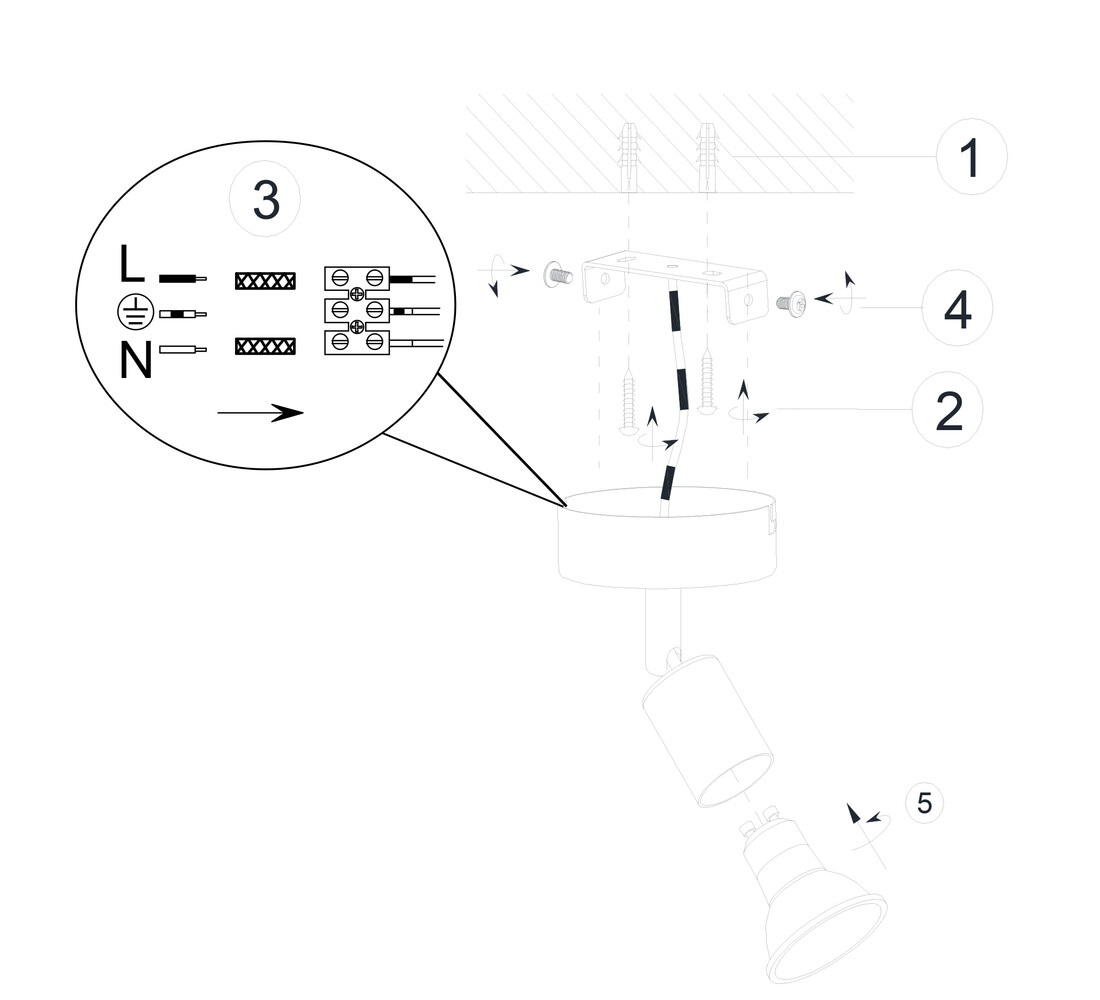 fOCO PARIS BLANCO GU10 TRIO         