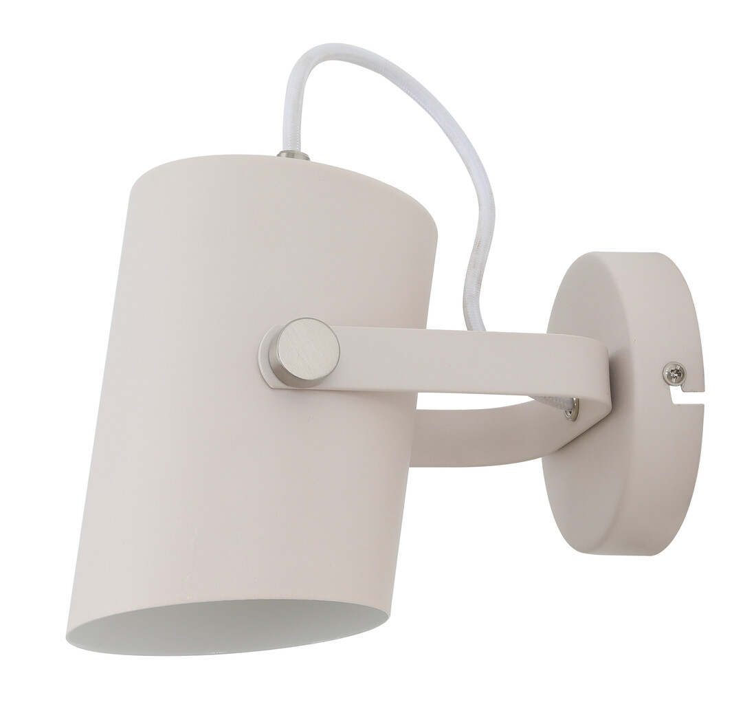 lÁMPARA APLIQUE CABLE DE TELA DE PARED E27 BLANCO 209x194 mm       