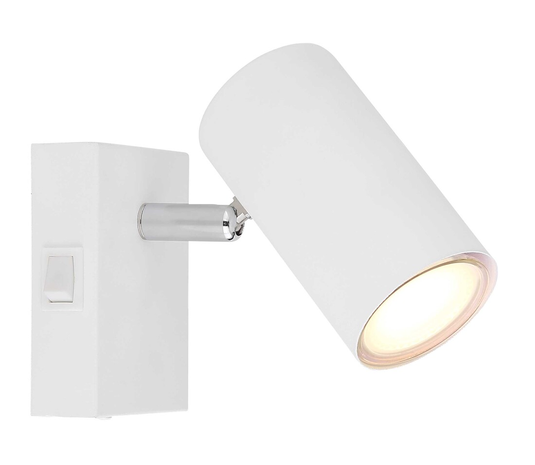 fOCO METAL BLANCO 1XGU10 25W ROBBY GLOBO       