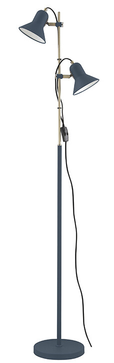 lAMPARA DE PIE AZUL BOSTON 2xE27 F-BRIG       