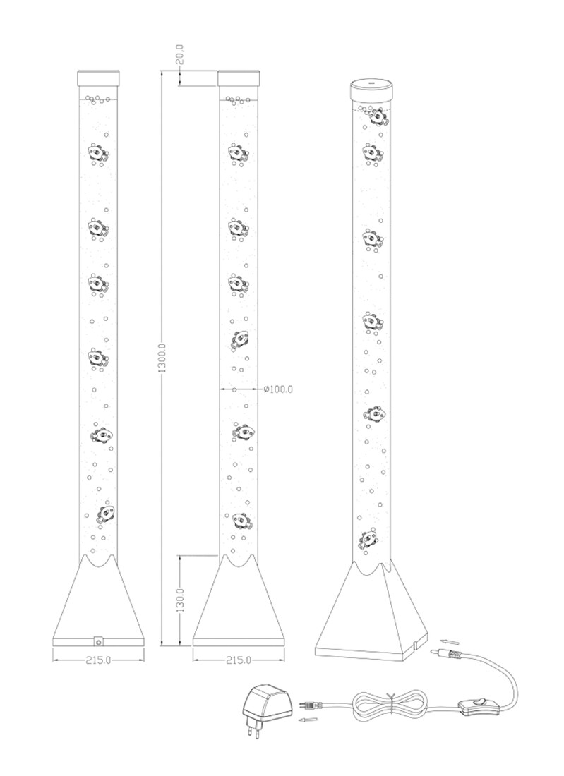 lAMPARA DE PIE MOTION RGB 3,6W TRIO       