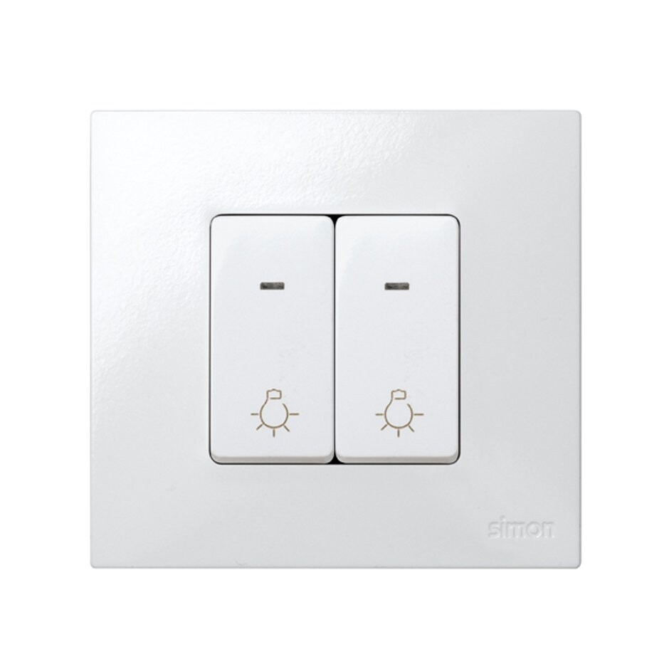 pULSADOR LUZ/LUM. BL. NIEVE          